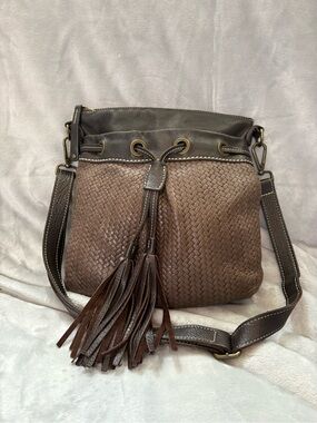 ROOTS - Rare, Limited-Edition Vintage Roots' Woven Leather Village Bag